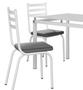 Imagem de Conjunto Malva 107X70cm c/4 Cadeiras 119 Branco/Vidro Branco