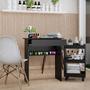Imagem de Conjunto Manicure Kit Mesa com Gaveta e Armário para Esmaltes com Rodinhas