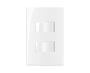 Imagem de Conjunto Margirius 4x2 Interruptor Duplo Simples 10A Sleek