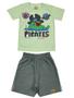 Imagem de Conjunto Masculino Infantil Pirates Kids - Lual Kids - Menta/Grafite