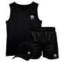 Imagem de Conjunto Masculino Short Tactel Camiseta Regata Algodão e Boné Garça