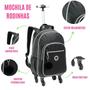 Imagem de Conjunto Material Escolar Mochila de Rodinhas + Lancheira térmica + Estojo Menina Criança Adolescente Aulas Resistente Zíper Feminino