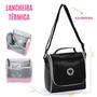 Imagem de Conjunto Material Escolar Mochila de Rodinhas + Lancheira térmica + Estojo Menina Criança Adolescente Aulas Resistente Zíper Feminino