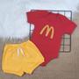 Imagem de Conjunto McDonalds Roupa Bebê Kit 4 Pçs Mêsversário Temático Menina Menino