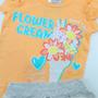 Imagem de Conjunto Menina Blusa com Strass Short Moletinho com Babado