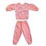 Imagem de Conjunto Menina Blusão Pelo e Calça Moletom cor Rosa  - Up Baby