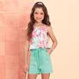 Imagem de Conjunto menina cropped shorts sarja milli&nina