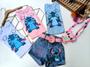 Imagem de Conjunto menina short jeans e t-shirt disney - Stitch