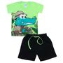 Imagem de Conjunto Menino Camiseta Verde Jacaré Bermuda Preta Infantil