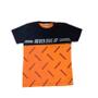 Imagem de Conjunto Menino Give Up Preto/Laranja Camiseta Manga Curta e Bermuda