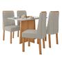 Imagem de Conjunto Mesa 120cm Celebrare com Vidro e 4 Cadeiras Exclusive
