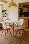 Imagem de Conjunto Mesa 120cm Redonda Eiffel MDF Com 4 Cadeiras Leda Ergonomica Moderna