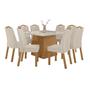 Imagem de Conjunto Mesa 130cm Nevada com Vidro Plus com 8 Cadeiras Venus