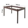 Imagem de Conjunto Mesa 140cm Tampo em Vidro com 6 Cadeiras Barcelona