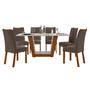 Imagem de Conjunto Mesa 170cm Apogeu com Vidro e 6 Cadeiras Apogeu