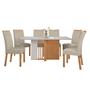 Imagem de Conjunto Mesa 170cm Astrid com Vidro e 6 Cadeiras Apogeu