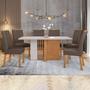 Imagem de Conjunto Mesa 170cm Astrid com Vidro e 6 Cadeiras Apogeu