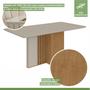 Imagem de Conjunto Mesa 170cm Astrid com Vidro e 6 Cadeiras Apogeu