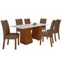 Imagem de Conjunto Mesa 170cm Luxor com Vidro e 6 Cadeiras Rayla