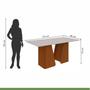 Imagem de Conjunto Mesa 170cm Luxor com Vidro e 6 Cadeiras Rayla