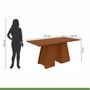 Imagem de Conjunto Mesa 170cm Luxor Tampo Mdf no Glass e 6 Cadeiras Celina Frassino/Bege