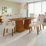 Imagem de Conjunto Mesa 170cm Tampo Mdf no Glass Luxor e 6 Cadeiras Apogeu Frassino