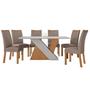 Imagem de Conjunto Mesa 170cm Vênus com Vidro e 6 Cadeiras Apogeu