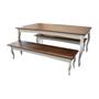 Imagem de Conjunto Mesa 180x100 com Bancos - Pés Luiz XV - Tommy Design