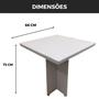 Imagem de Conjunto Mesa + 4 Puffs Quandrados Banquetas Sacada Sala Bar Espaço Gourmet