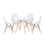 Imagem de Conjunto Mesa 90cm + 4 Cadeiras Charles Eames Eiffel Trevisul