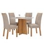 Imagem de Conjunto Mesa 90cm Celebrare com Vidro e 4 Cadeiras Apogeu