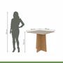 Imagem de Conjunto Mesa 90cm Celebrare com Vidro e 4 Cadeiras Apogeu