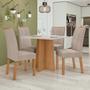 Imagem de Conjunto Mesa 90cm Celebrare com Vidro e 4 Cadeiras Apogeu