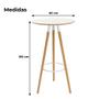 Imagem de Conjunto Mesa Alta Redonda Bistro Com 4 Banquetas Altas Charles Eames Eiffel Branca