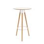 Imagem de Conjunto Mesa Alta Redonda Bistro Com 4 Banquetas Altas Charles Eames Eiffel Branca