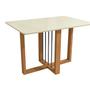 Conjunto Mesa Antonela com 4 Cadeiras Cinza/Canela/Titanio - Kappesberg Imagem de Conjunto Mesa Antonela com 4 Cadeiras Cinza/Canela/Titanio