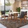 Conjunto Mesa Antonela com 4 Cadeiras Cinza/Canela/Titanio - Kappesberg Imagem de Conjunto Mesa Antonela com 4 Cadeiras Cinza/Canela/Titanio