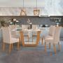 Imagem de Conjunto Mesa Apogeu 170cm Tampo Mdf/vidro 6 Cadeiras Apogeu