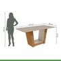 Imagem de Conjunto Mesa Apogeu 170cm Tampo Mdf/vidro 6 Cadeiras Apogeu