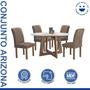 Imagem de Conjunto Mesa Arizona 120cm com 4 Cadeiras Arizona Tampo Redondo Plus com Vidro