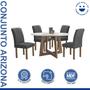 Imagem de Conjunto Mesa Arizona 120cm com 4 Cadeiras Arizona Tampo Redondo Plus com Vidro