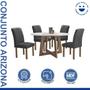 Imagem de Conjunto Mesa Arizona 120cm com 4 Cadeiras Arizona Tampo Redondo Plus com Vidro