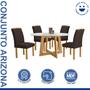 Imagem de Conjunto Mesa Arizona 120cm com 4 Cadeiras Arizona Tampo Redondo Plus com Vidro