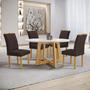 Imagem de Conjunto Mesa Arizona 120cm com 4 Cadeiras Arizona Tampo Redondo Plus com Vidro