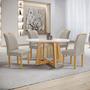 Imagem de Conjunto Mesa Arizona 120cm com 4 Cadeiras Arizona Tampo Redondo Plus com Vidro