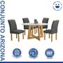 Imagem de Conjunto Mesa Arizona 120cm com 4 Cadeiras Arizona Tampo Redondo Plus com Vidro