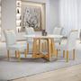 Imagem de Conjunto Mesa Arizona 120cm com 4 Cadeiras Arizona Tampo Redondo Plus com Vidro