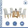 Imagem de Conjunto Mesa Arizona 120cm com 4 Cadeiras Arizona Tampo Redondo Plus com Vidro