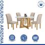 Imagem de Conjunto Mesa Arizona 120cm com 4 Cadeiras Arizona Tampo Redondo Plus com Vidro