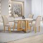 Imagem de Conjunto Mesa Arizona 120cm com 4 Cadeiras Arizona Tampo Redondo Plus com Vidro